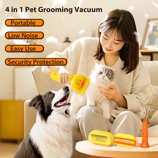 4-in-1 Pet Grooming & Cleaning Kit - Adorable Duck Design for Hassle-Free Pet Care - The Zoo Mart
