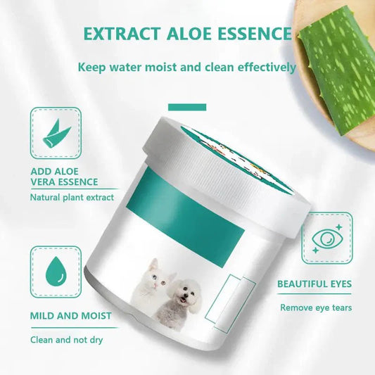 Pet Tear Stain Cleaning Wipes 130 pcs - The Zoo Mart