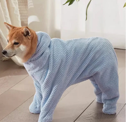 Ultra-Soft Dog Bathrobe & Drying Suit | Dual-Use Quick-Dry Towel Jumpsuit