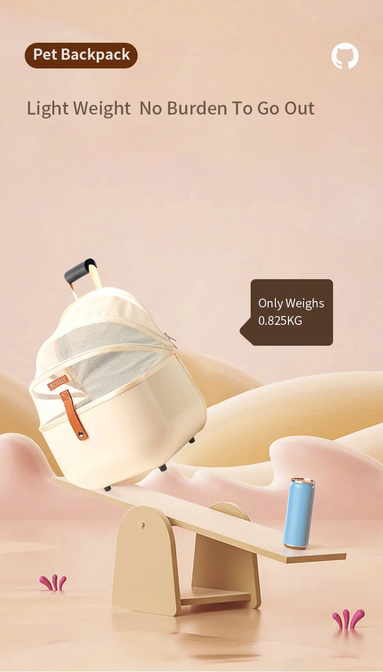 Breathable Pet Carrier Backpack for Cats & Small Dogs | Lightweight Travel Pet Bag