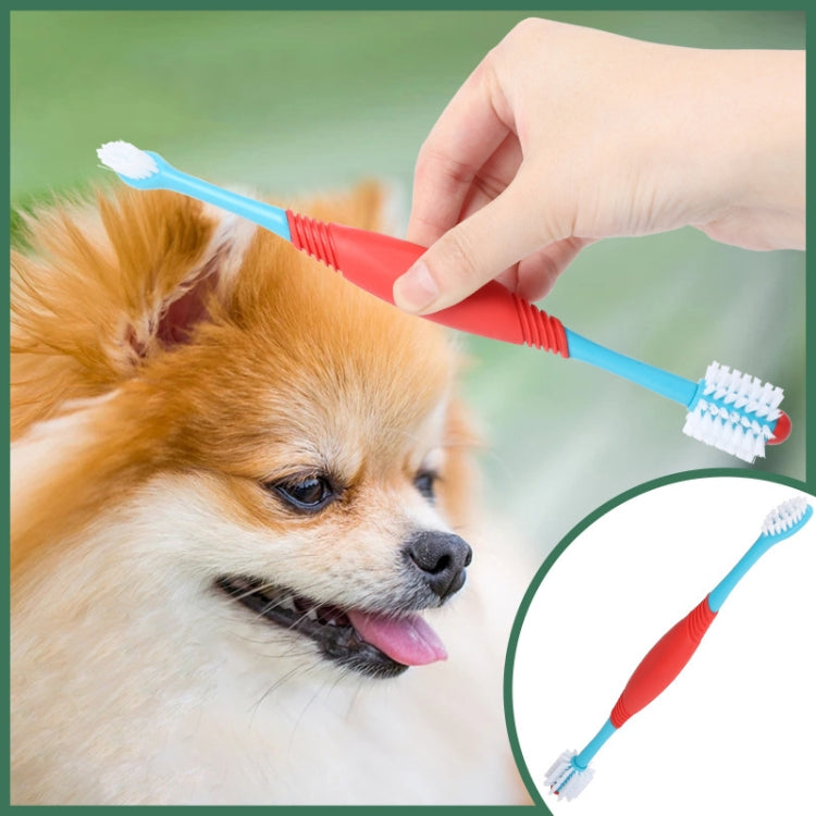 Pet Double-Head Toothbrush Pet Oral Cleaning Products - The Zoo Mart