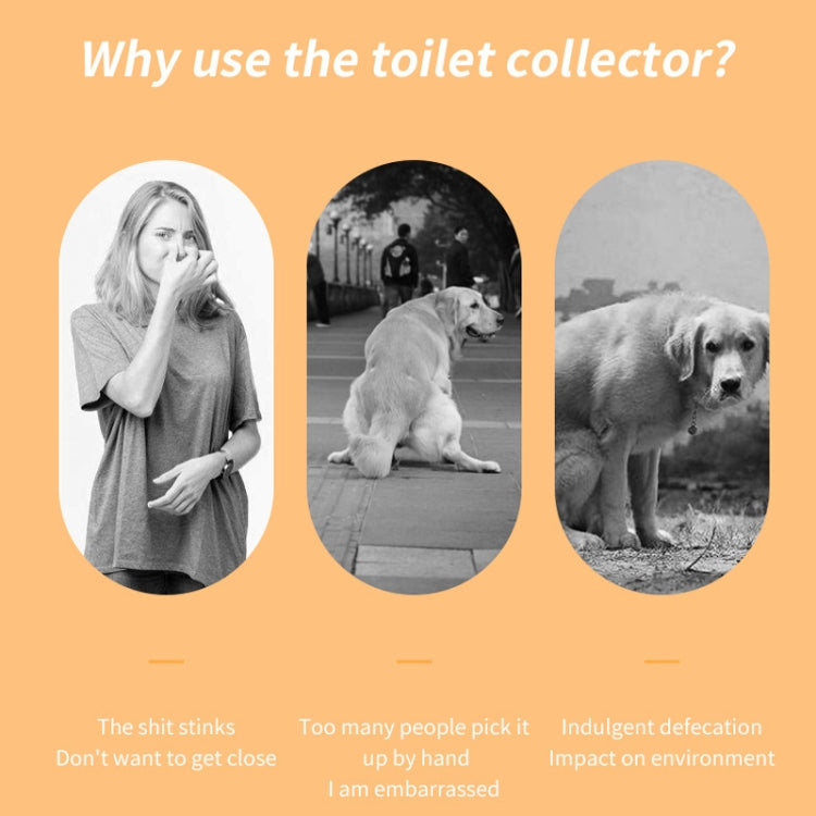 Pet Outing Portable Poop Scooper Dog Feces 6 Claws Pick Up Tools(Orange) - The Zoo Mart