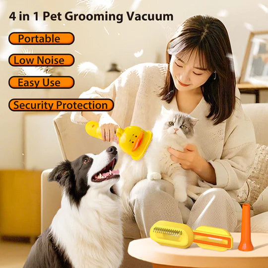 4-in-1 Pet Grooming & Cleaning Kit - Adorable Duck Design for Hassle-Free Pet Care - The Zoo Mart