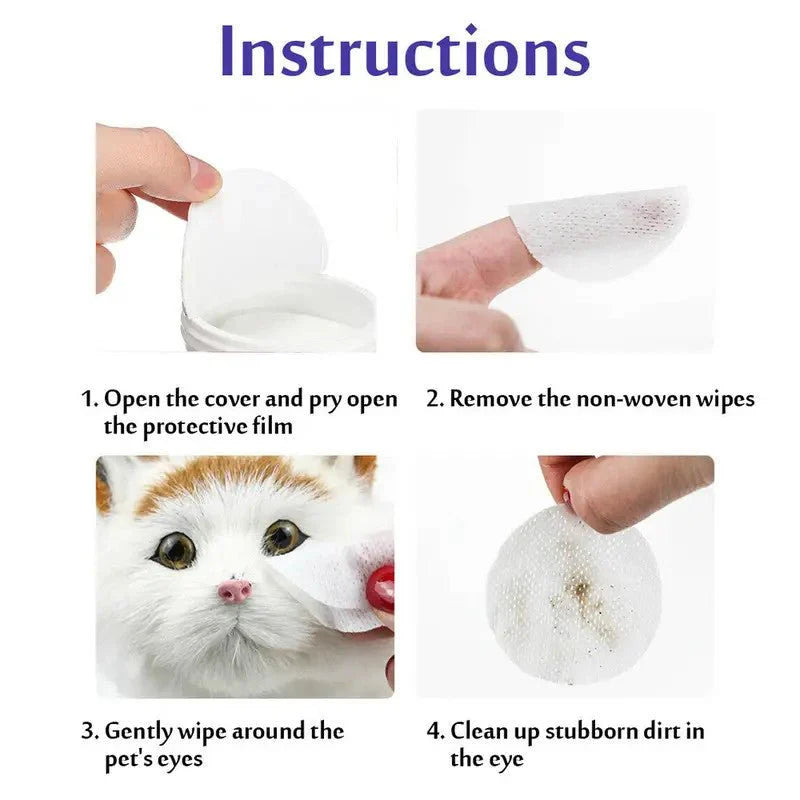Pet Tear Stain Cleaning Wipes 130 pcs - The Zoo Mart