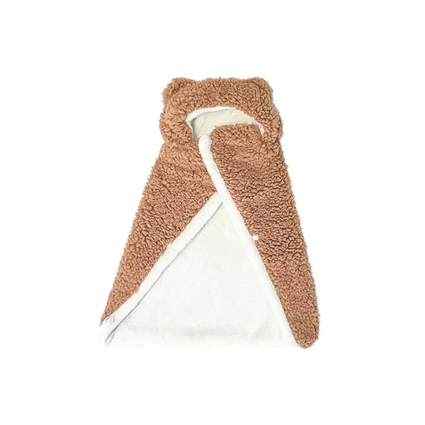 Ultra-Soft Winter Pet Sleeping Bag Hoodie – Plush Warm Hooded Blanket for Dogs & Cats