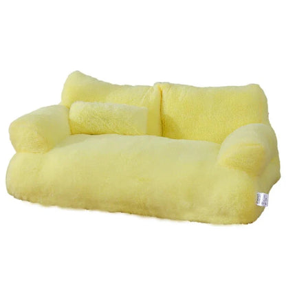 Ultra-Soft Plush Sofa Bed for Small Dogs & Cats | Cozy Armchair Style Pet Bed