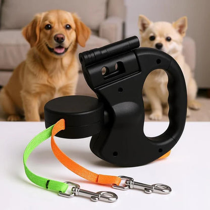 Tangle-Free Dual Dog Leash with 360° Swivel Head – For 2 Small to Medium Dogs (30 lbs) - The Zoo Mart