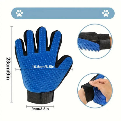 1 pairs Grooming Glove Gentle Hair Remover Brush - The Zoo Mart