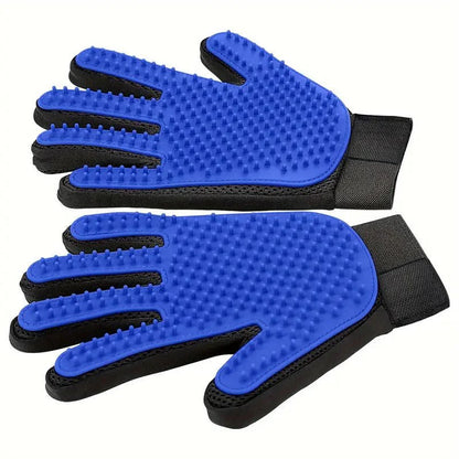 1 pairs Grooming Glove Gentle Hair Remover Brush - The Zoo Mart