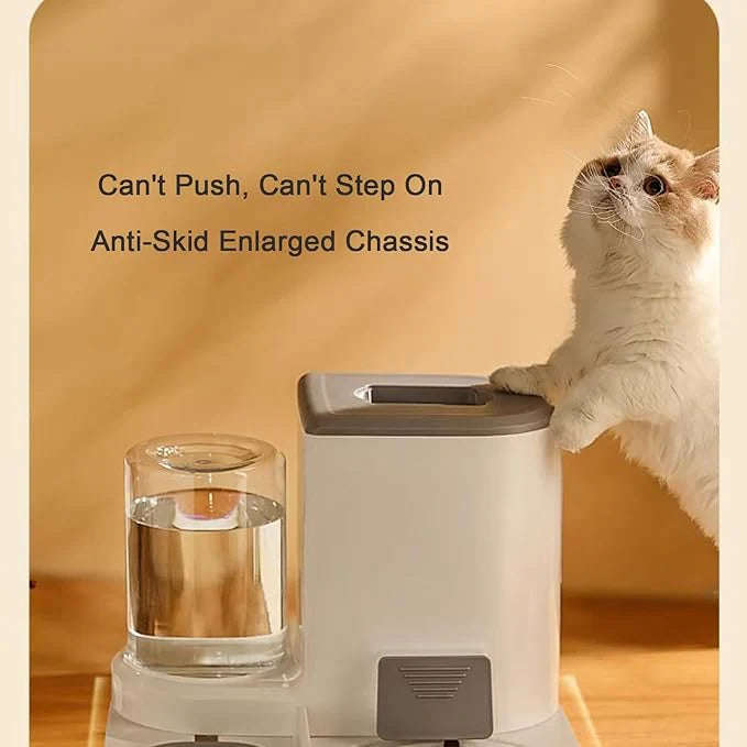 2-in-1 Automatic Pet Feeder and Water Dispenser Set - The Zoo Mart