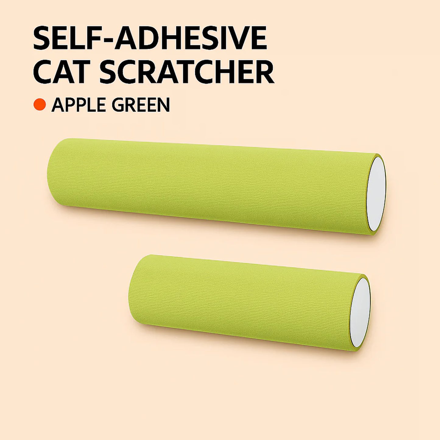 Self-Adhesive Cylindrical Cat Scratcher – Wall Mounted Scratch & Climb Toy