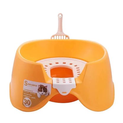 Modern Semi-Closed Cat Litter Box with Scoop – Odour Control & Easy Cleaning