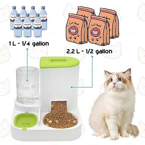 2-in-1 Automatic Pet Feeder and Water Dispenser Set - The Zoo Mart