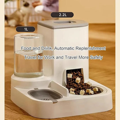 2-in-1 Automatic Pet Feeder and Water Dispenser Set - The Zoo Mart
