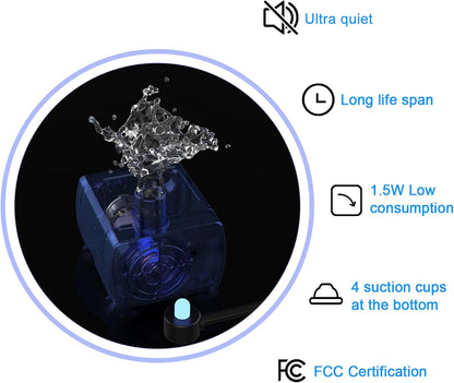 Water Fountain High-grade stainless-steel Upgraded pump with LED light - The Zoo Mart