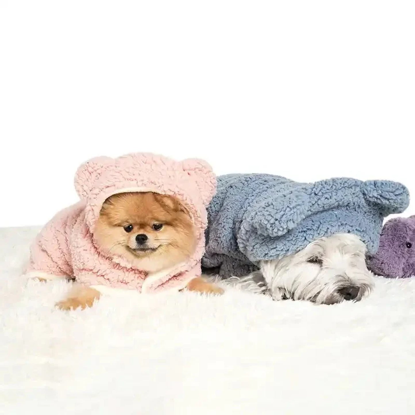 Ultra-Soft Winter Pet Sleeping Bag Hoodie – Plush Warm Hooded Blanket for Dogs & Cats