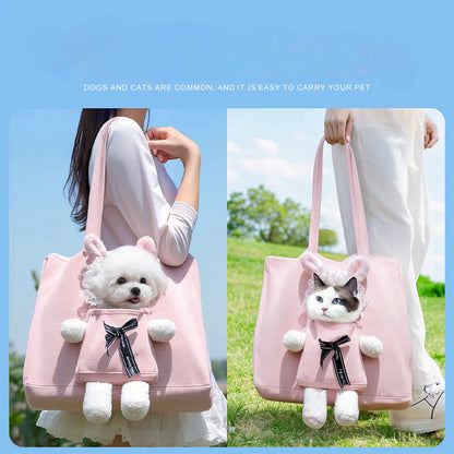 Cute Plush Pet Carry Sling Bag for Dogs & Cats