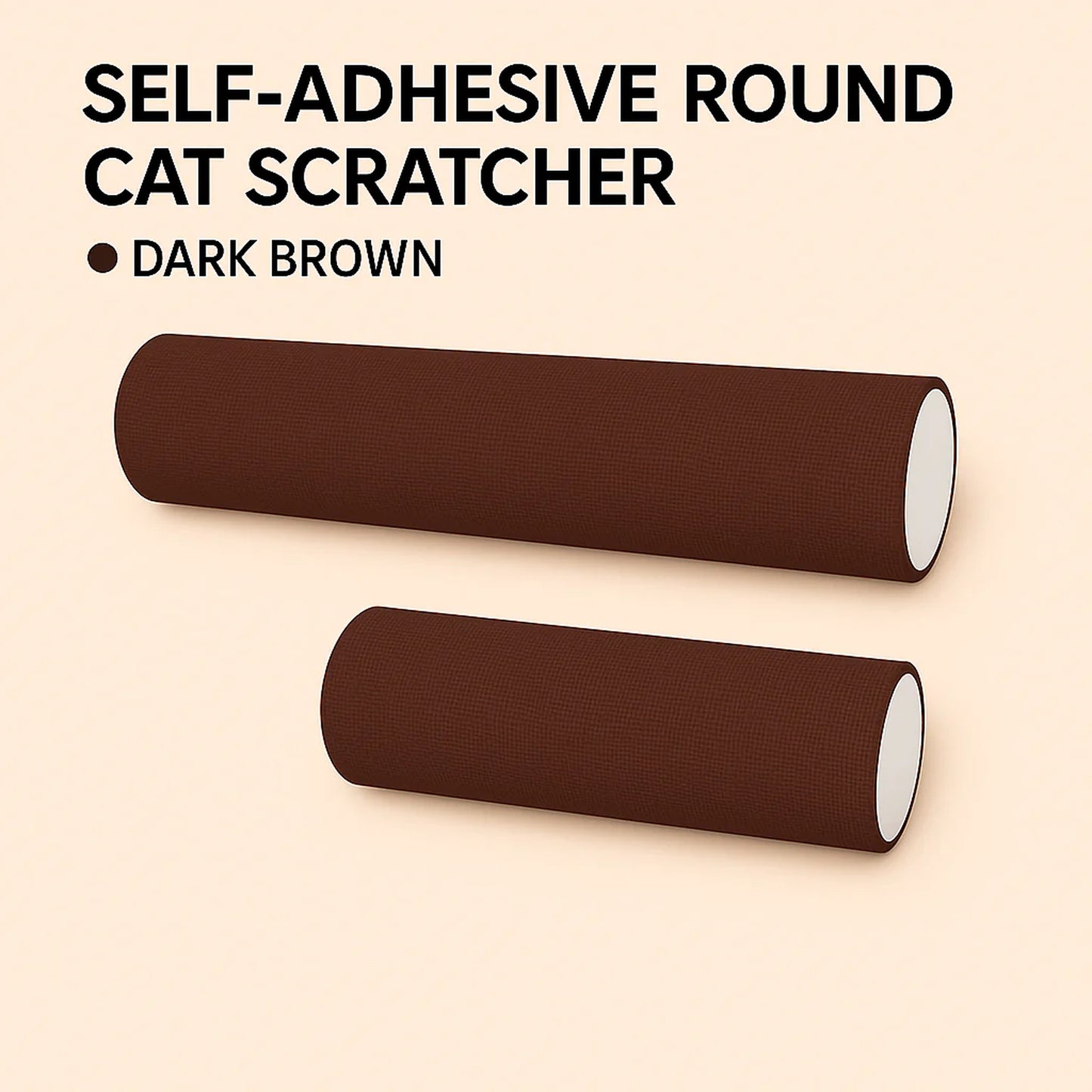 Self-Adhesive Cylindrical Cat Scratcher – Wall Mounted Scratch & Climb Toy
