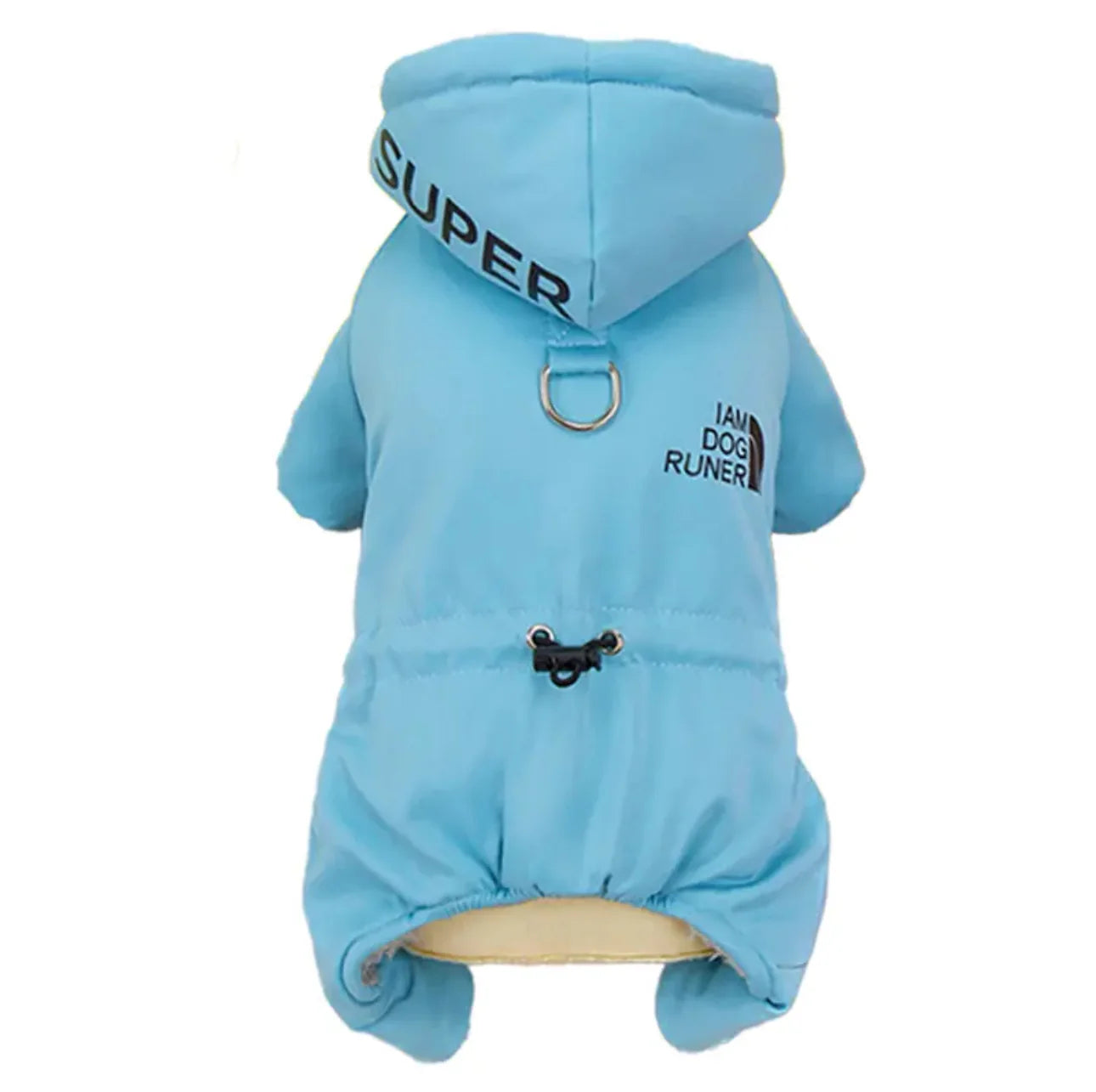 Winter Hooded Dog Jumpsuit | Warm Padded Full-Body Outfit for Small Dogs