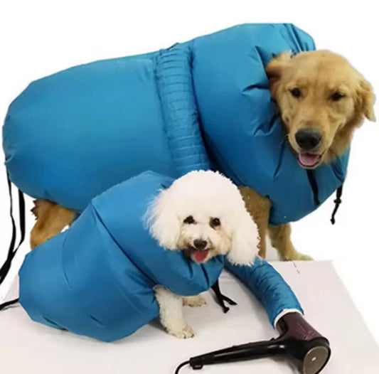 Hands-Free Dog Drying Jacket with Air Hose | Quick & Stress-Free Pet Dryer Suit