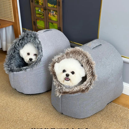 Ultra-Soft Cozy Pet Cave Bed | Warm Hooded Sleeping Nest for Cats & Small Dogs