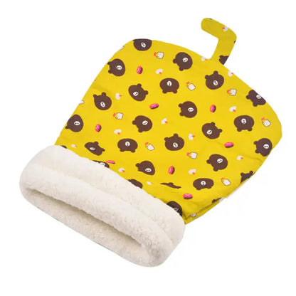 Cozy Cartoon Cat Sleeping Bag Bed – Warm Plush Cat Nest for Winter