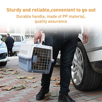 Pet Aviation Box Portable Travel Cat Cage Small Dog Air Transport Box 48x32x30cm(Coffee) - The Zoo Mart