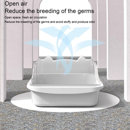 Semi-closed Cat-ear Baffle Cat Litter Basin Deodorization Cat Toilet, Size:Small Size(Random Color) - The Zoo Mart