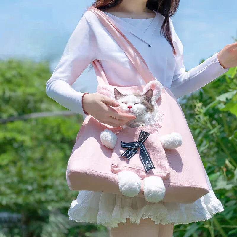 Cute Plush Pet Carry Sling Bag for Dogs & Cats