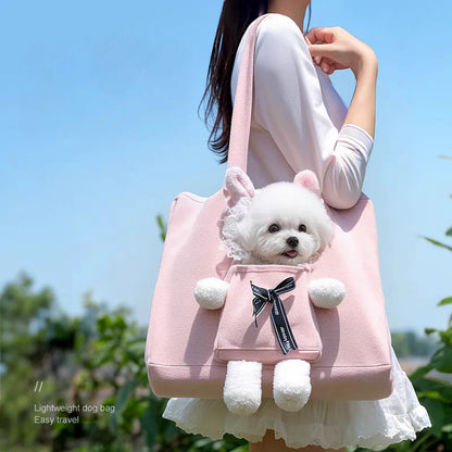 Cute Plush Pet Carry Sling Bag for Dogs & Cats