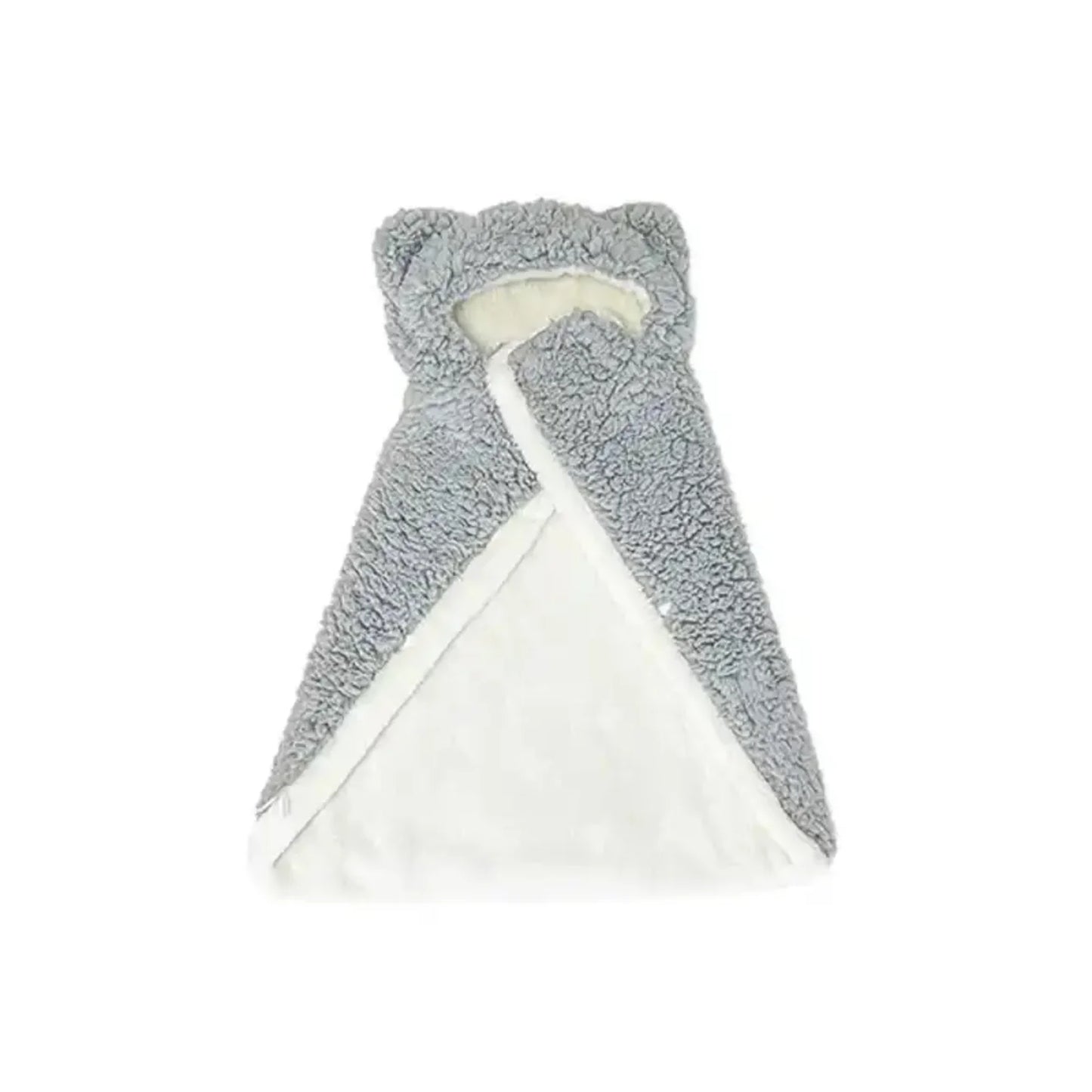 Ultra-Soft Winter Pet Sleeping Bag Hoodie – Plush Warm Hooded Blanket for Dogs & Cats