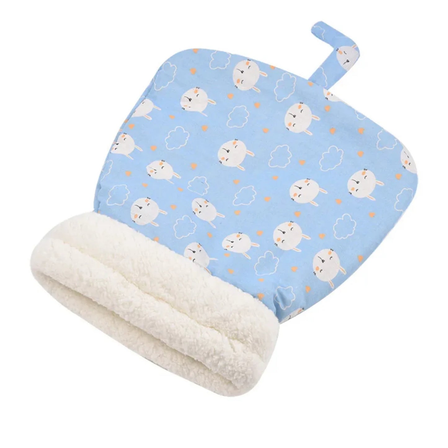 Cozy Cartoon Cat Sleeping Bag Bed – Warm Plush Cat Nest for Winter