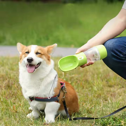 2 in 1 Portable Outdoor Dog Water Bottle - The Zoo Mart