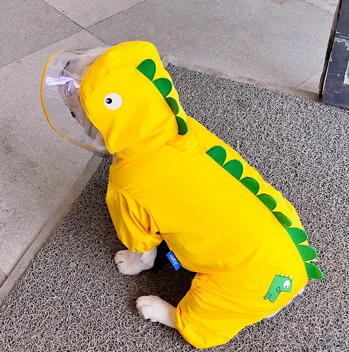 Yellow Dinosaur Raincoat - The Zoo Mart
