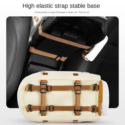 Dog Car Seat & Travel Carrier with Safety Leash | Anti-Escape Pet Booster Seat for Small Dogs