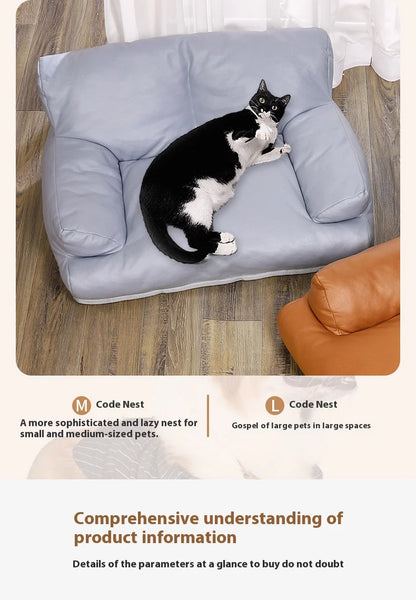 Luxury Pet Sofa Bed | Non-Slip Cat & Small Dog Couch for Indoor Use