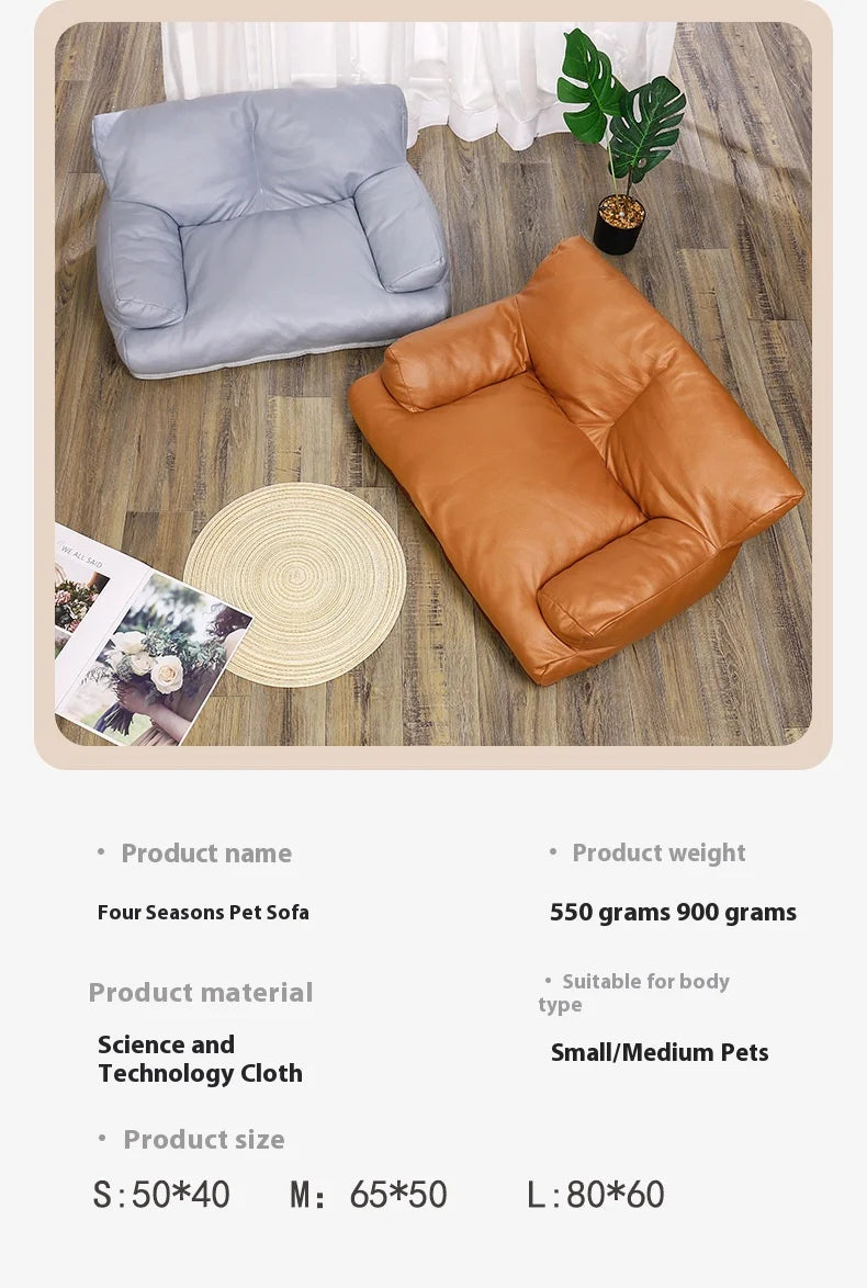 Luxury Pet Sofa Bed | Non-Slip Cat & Small Dog Couch for Indoor Use