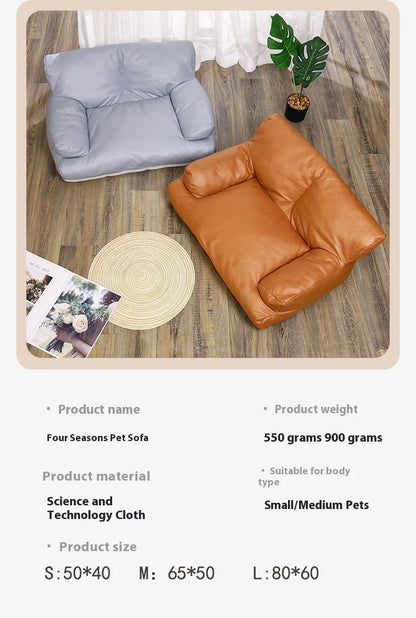 Luxury Pet Sofa Bed | Non-Slip Cat & Small Dog Couch for Indoor Use