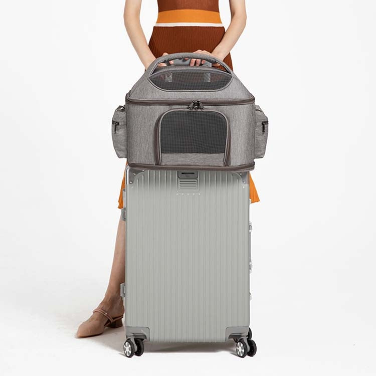 Portable Pet Bag for Outing Cats and Dogs Collapsible Pet Shoulder Bag Pet Backpack(Blue) - The Zoo Mart