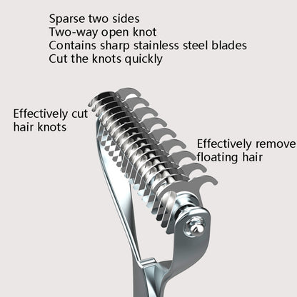 Pet Comb Zinc Alloy Double-Sided Cat Dog Cleaning Beauty Hair Removal Comb - The Zoo Mart