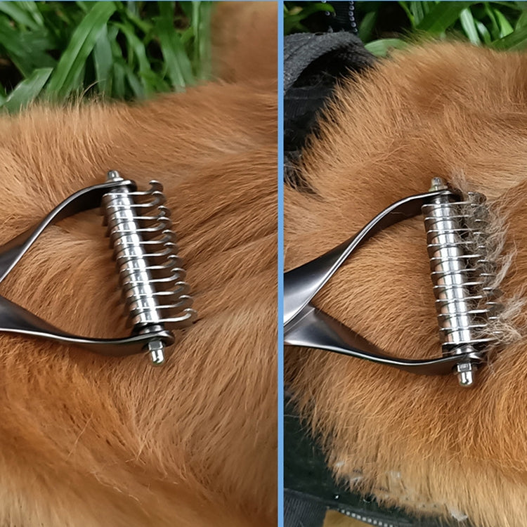 Pet Comb Zinc Alloy Double-Sided Cat Dog Cleaning Beauty Hair Removal Comb - The Zoo Mart