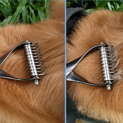 Pet Comb Zinc Alloy Double-Sided Cat Dog Cleaning Beauty Hair Removal Comb - The Zoo Mart