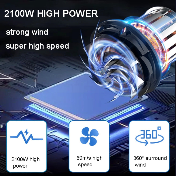 2100W Dog Dryer Stepless Speed Pet Hair Blaster With Vacuum Cleaner 220V UK Plug