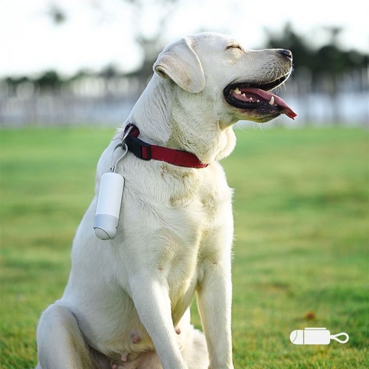 Portable Dog Poop Picker Pet Waste Bag Dispenser With LED Light(White) - The Zoo Mart