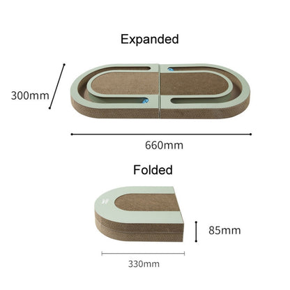 Pet Fun Cats Scratching Board Cats Claw Rubbing Toys Foldable With Ball(Green) - The Zoo Mart