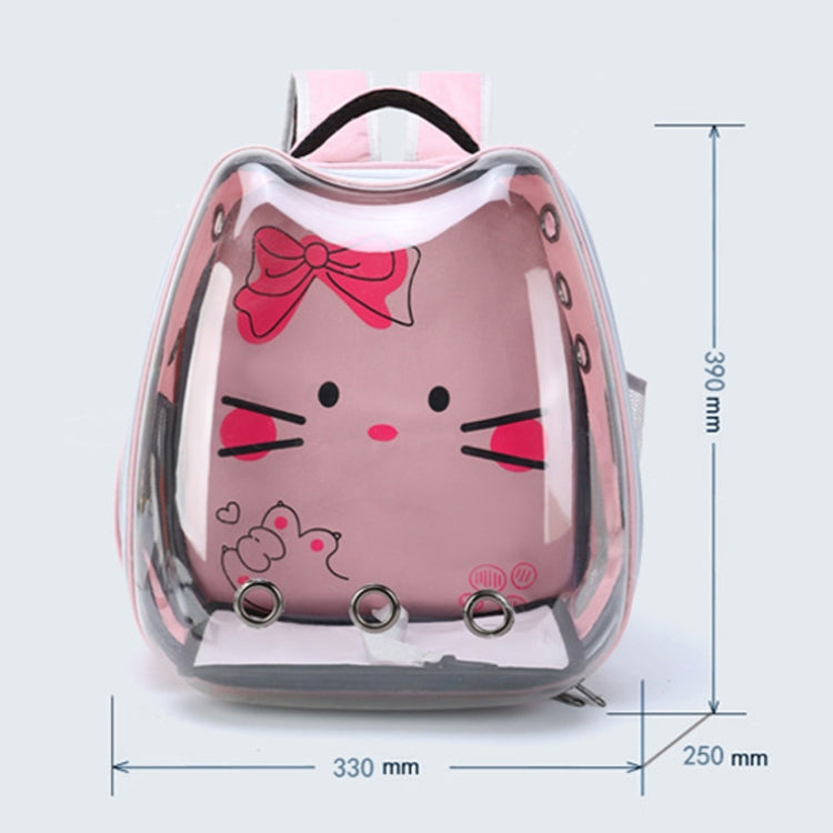 Cartoon Pattern Cat Transparent Pet Bag Space Capsule Portable Pet Backpack - The Zoo Mart