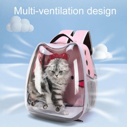 Cartoon Pattern Cat Transparent Pet Bag Space Capsule Portable Pet Backpack - The Zoo Mart