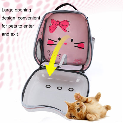Cartoon Pattern Cat Transparent Pet Bag Space Capsule Portable Pet Backpack - The Zoo Mart