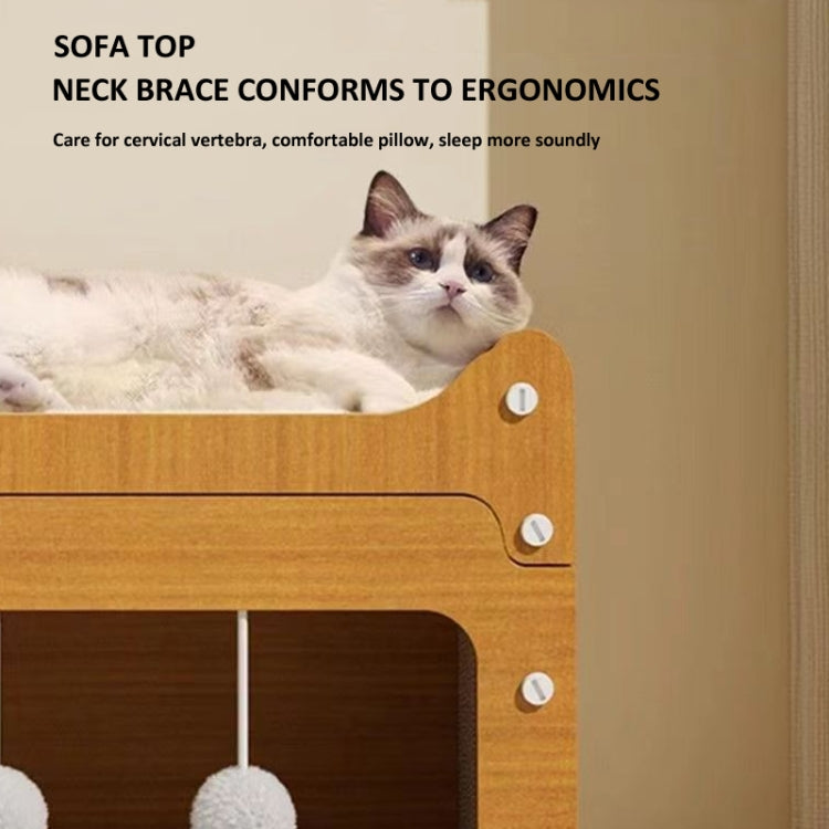 2 In 1 Cat Scratching Board Spacious Kitten Scratcher Box Lounge Bed Sturdy Cat House, Style: Two Layer