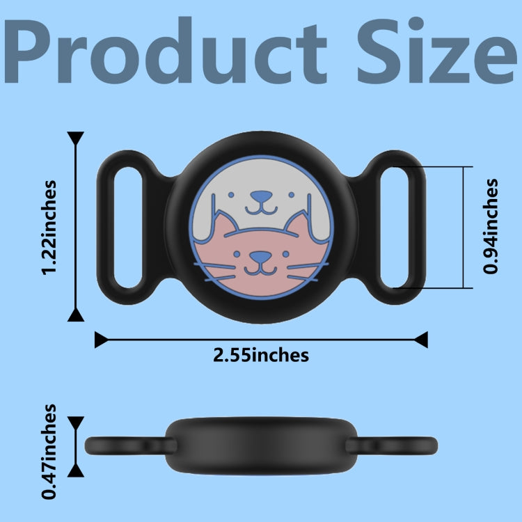 For AirTag Pet Collar Locator Silicone Life Waterproof Protective Case - The Zoo Mart